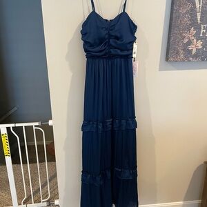 Crystal Doll Navy Blue Maxi Dress